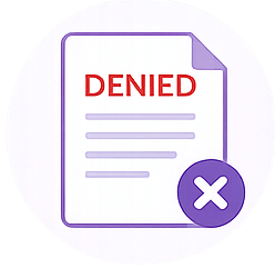 Denied claim analysis icon